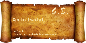 Opris Dániel névjegykártya
